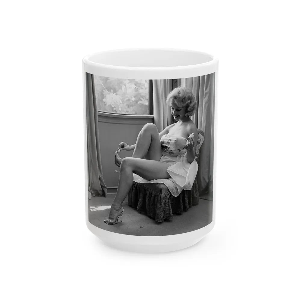 Greta Thyssen #70 (Vintage Female Icon) White Coffee Mug-15oz-Go Mug Yourself