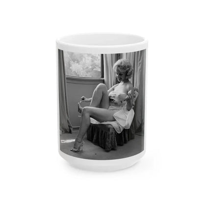 Greta Thyssen #70 (Vintage Female Icon) White Coffee Mug 15oz - Go Mug Yourself