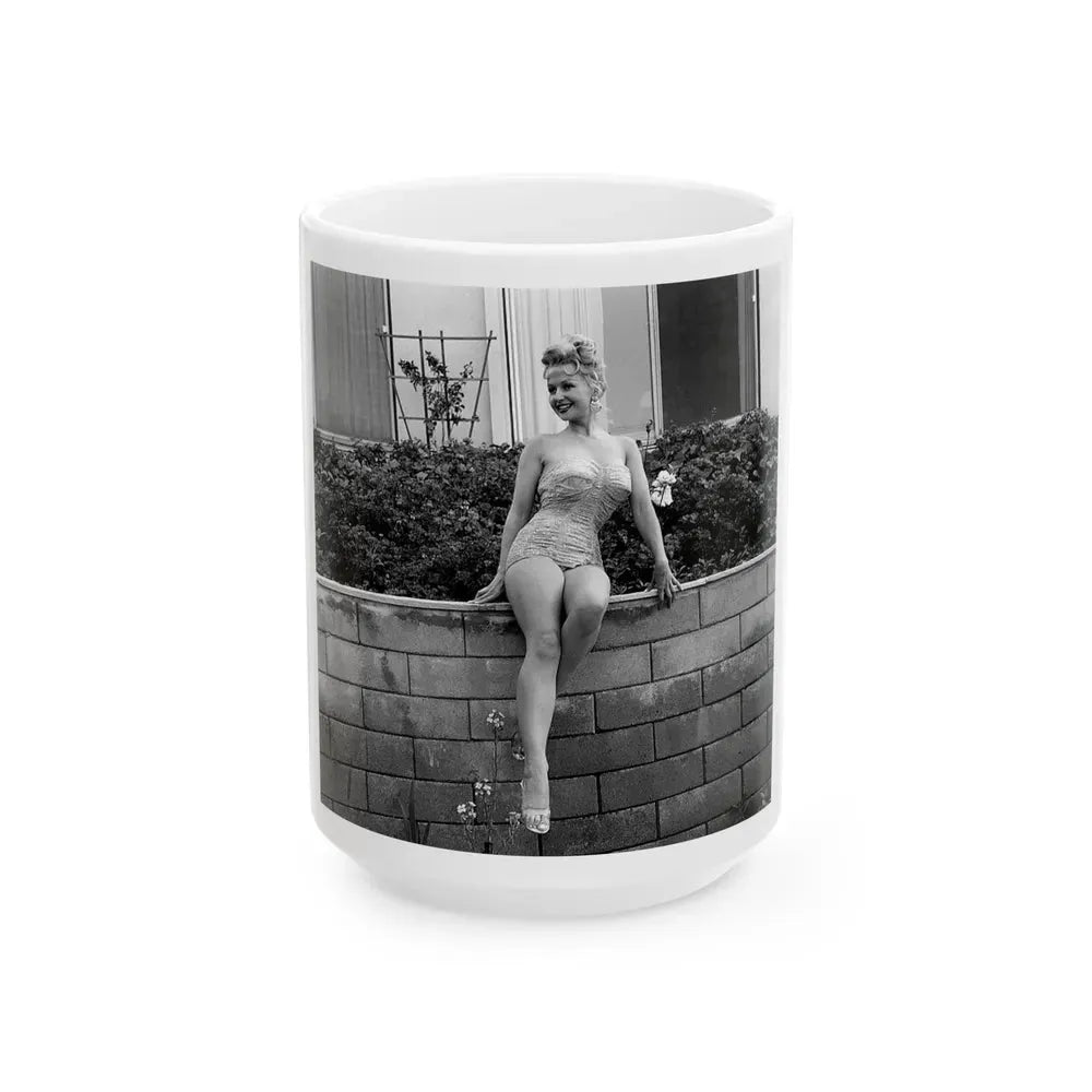 Greta Thyssen #71 (Vintage Female Icon) White Coffee Mug 15oz - Go Mug Yourself
