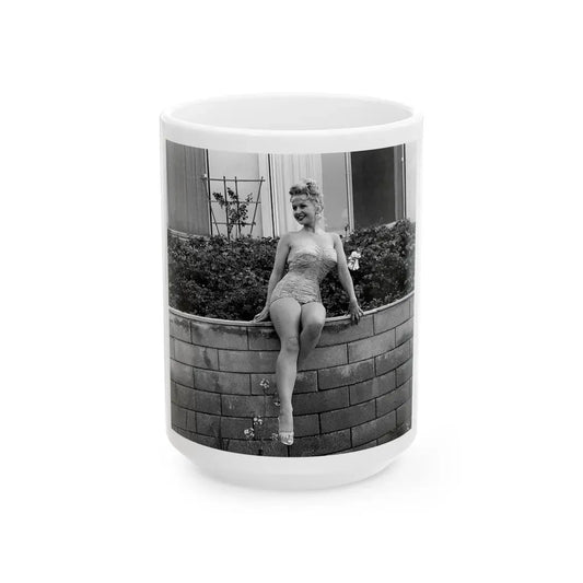 Greta Thyssen #71 (Vintage Female Icon) White Coffee Mug 15oz - Go Mug Yourself