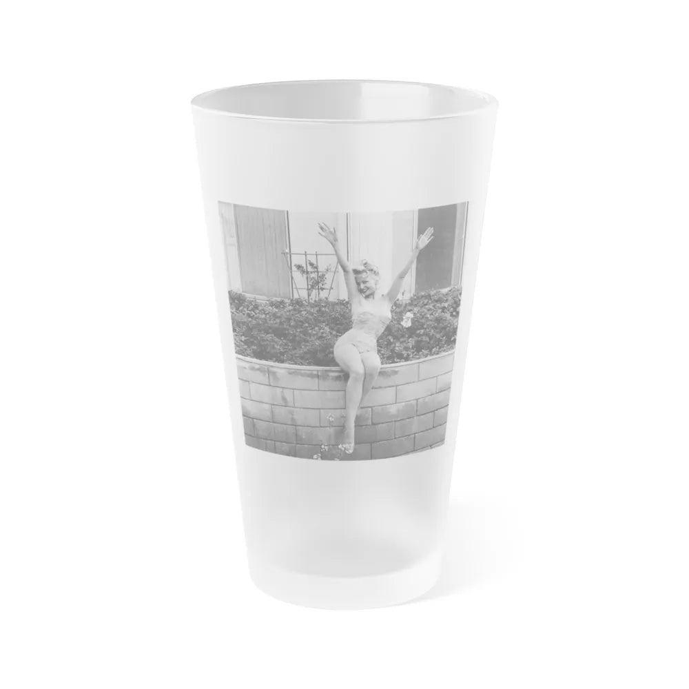 Greta Thyssen #72 (Vintage Female Icon) Frosted Pint Glass 16oz-16oz-Frosted-Go Mug Yourself