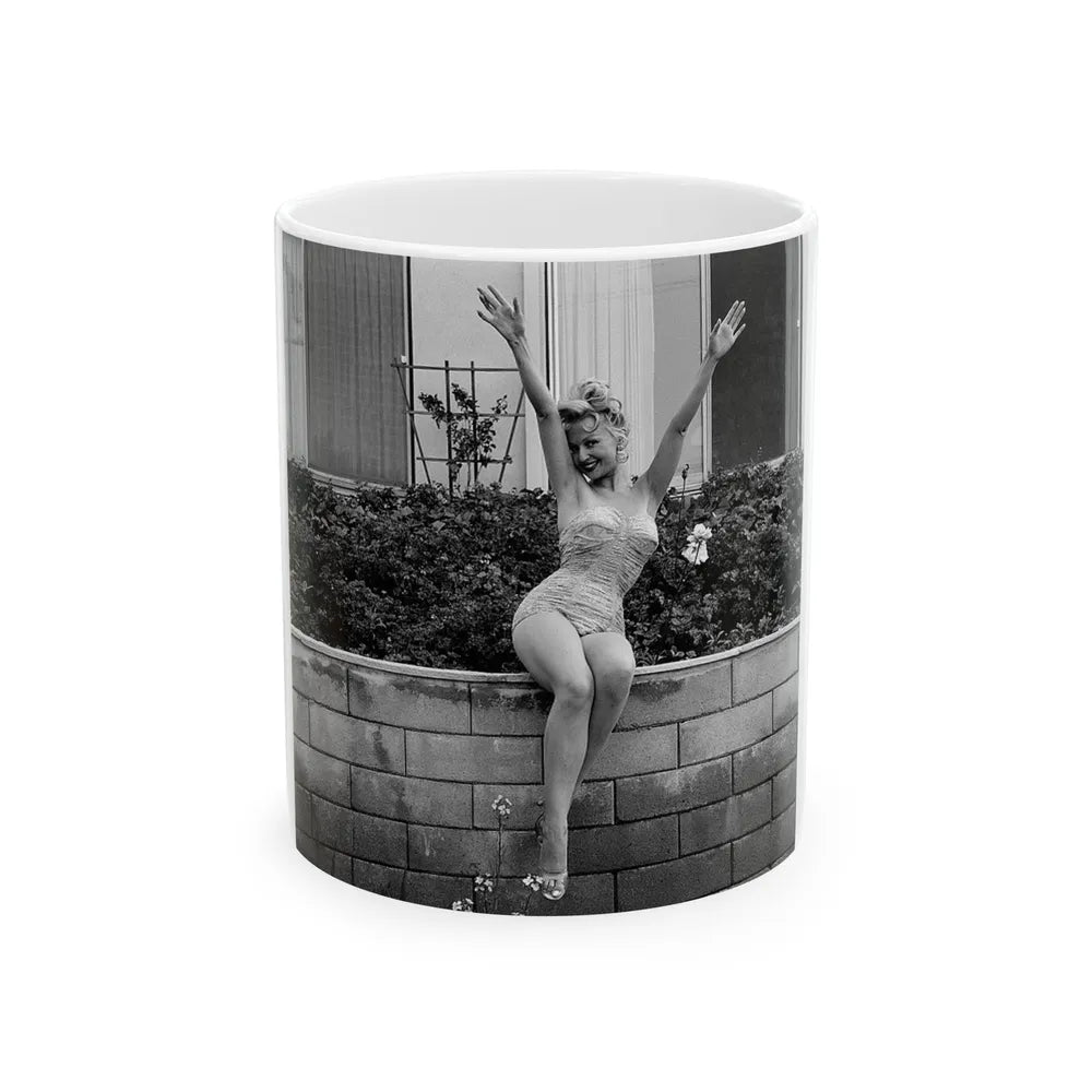 Greta Thyssen #72 (Vintage Female Icon) White Coffee Mug-11oz-Go Mug Yourself