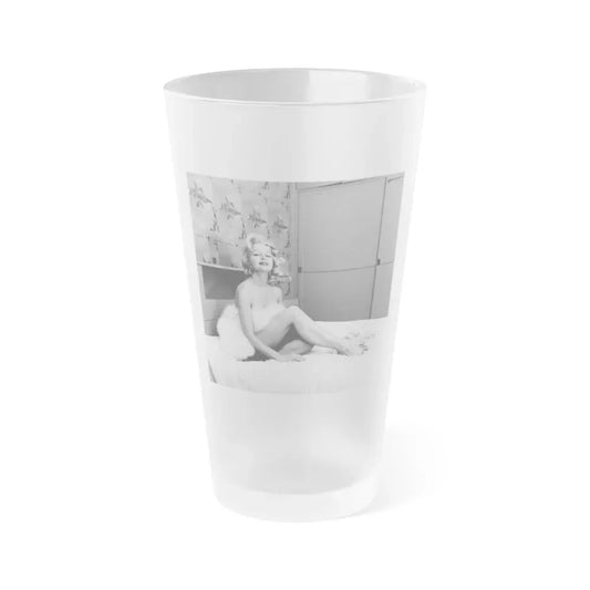 Greta Thyssen #76 (Vintage Female Icon) Frosted Pint Glass 16oz 16oz Frosted - Go Mug Yourself