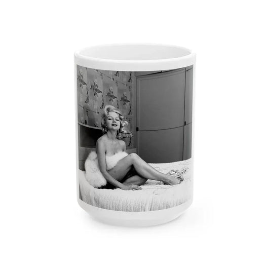Greta Thyssen #76 (Vintage Female Icon) White Coffee Mug 15oz - Go Mug Yourself
