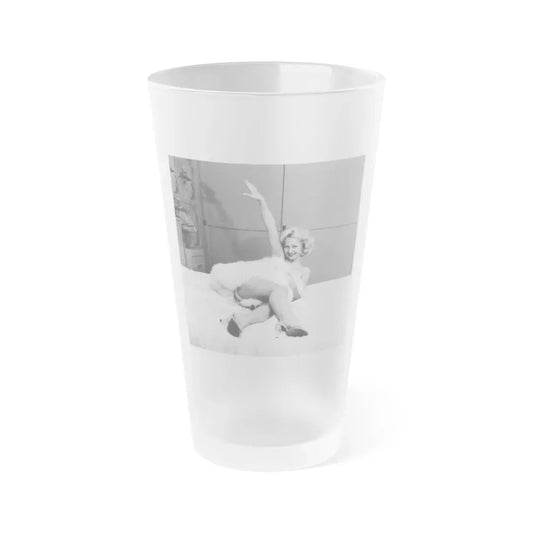 Greta Thyssen #77 (Vintage Female Icon) Frosted Pint Glass 16oz 16oz Frosted - Go Mug Yourself