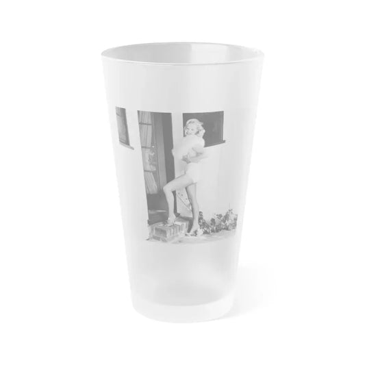 Greta Thyssen #78 (Vintage Female Icon) Frosted Pint Glass 16oz 16oz Frosted - Go Mug Yourself
