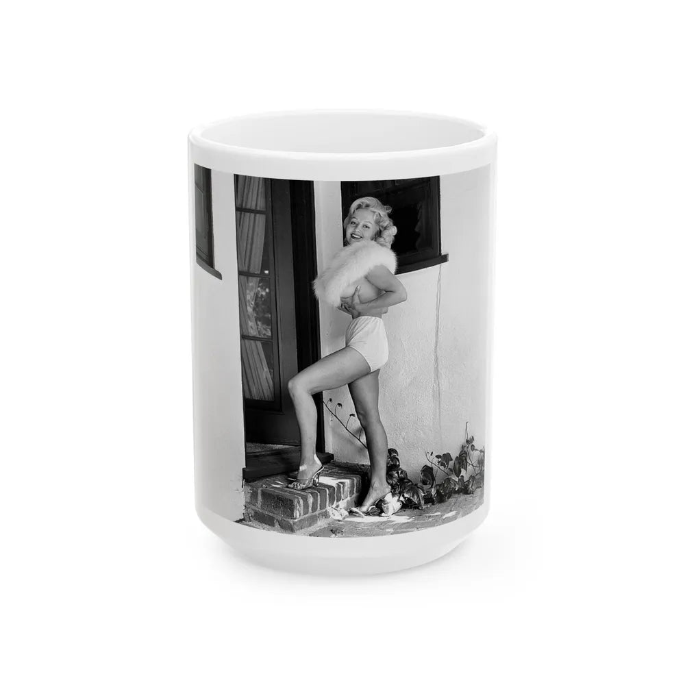 Greta Thyssen #78 (Vintage Female Icon) White Coffee Mug-15oz-Go Mug Yourself