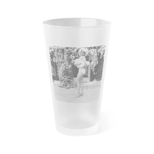 Greta Thyssen #80 (Vintage Female Icon) Frosted Pint Glass 16oz 16oz Frosted - Go Mug Yourself