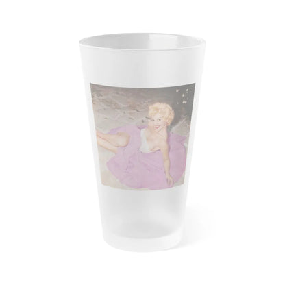 Greta Thyssen #91 (Vintage Female Icon) Frosted Pint Glass 16oz-16oz-Frosted-Go Mug Yourself