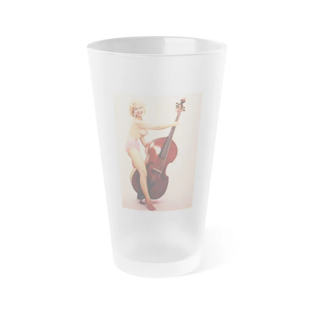 Greta Thyssen #97 1 (Vintage Female Icon) Frosted Pint Glass 16oz-16oz-Frosted-Go Mug Yourself