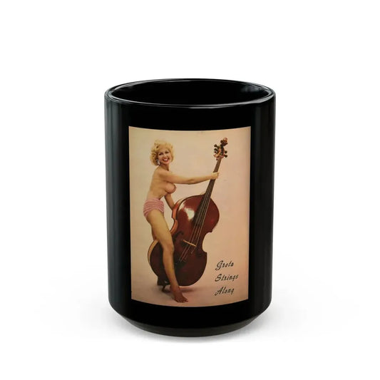 Greta Thyssen #97 (Vintage Female Icon) Black Coffee Mug 15oz - Go Mug Yourself