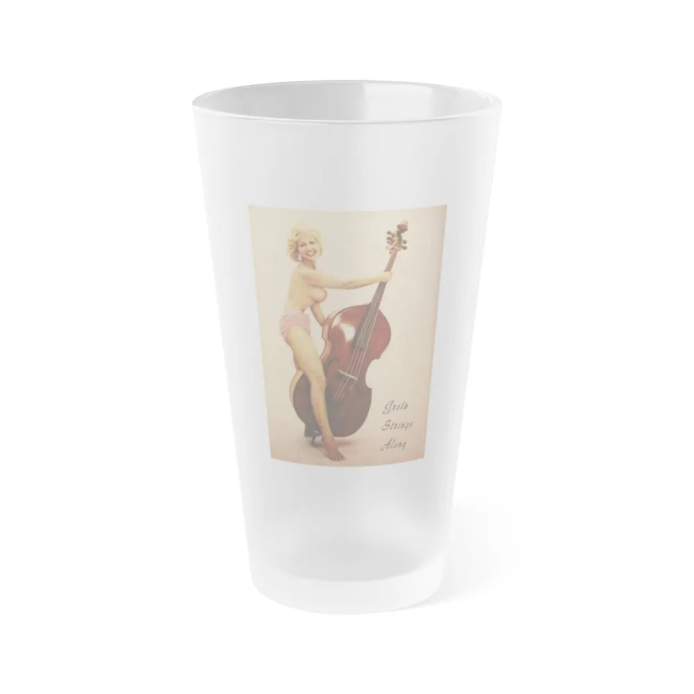 Greta Thyssen #97 (Vintage Female Icon) Frosted Pint Glass 16oz-16oz-Frosted-Go Mug Yourself