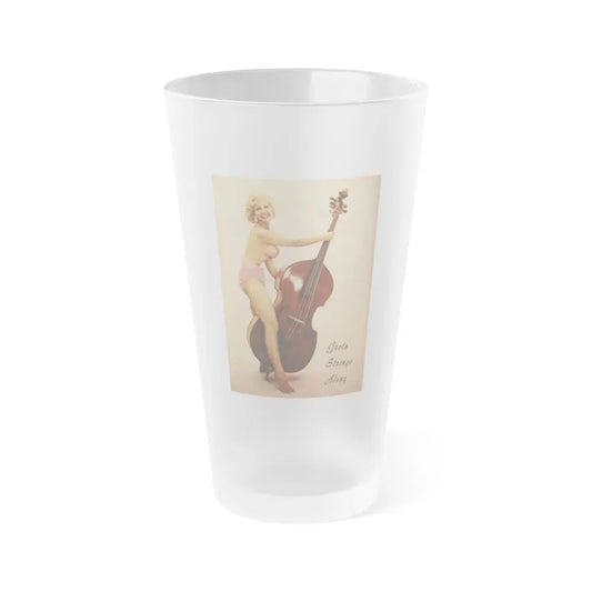 Greta Thyssen #97 (Vintage Female Icon) Frosted Pint Glass 16oz 16oz Frosted - Go Mug Yourself
