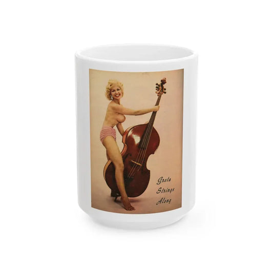 Greta Thyssen #97 (Vintage Female Icon) White Coffee Mug 15oz - Go Mug Yourself
