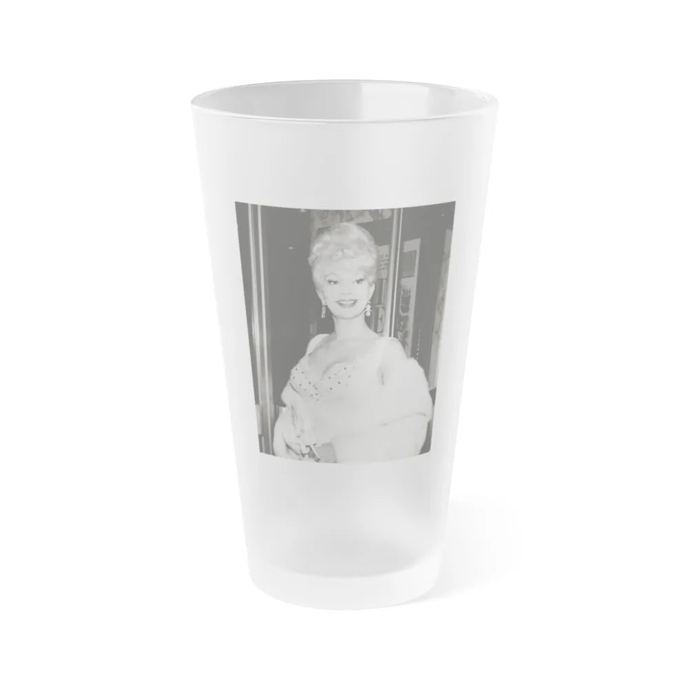 Greta Thyssen #98 (Vintage Female Icon) Frosted Pint Glass 16oz-16oz-Frosted-Go Mug Yourself