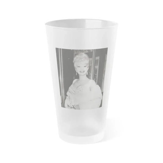Greta Thyssen #98 (Vintage Female Icon) Frosted Pint Glass 16oz 16oz Frosted - Go Mug Yourself