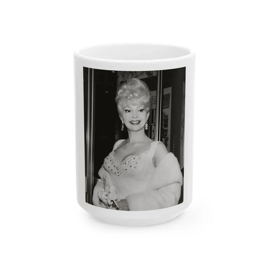 Greta Thyssen #98 (Vintage Female Icon) White Coffee Mug 15oz - Go Mug Yourself