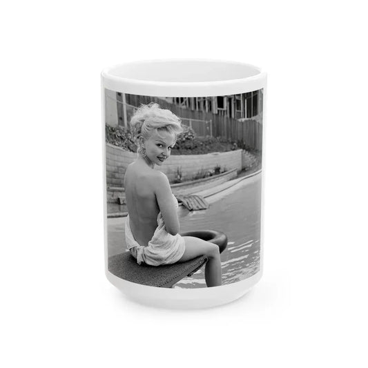 Greta Thyssen #99 (Vintage Female Icon) White Coffee Mug 15oz - Go Mug Yourself