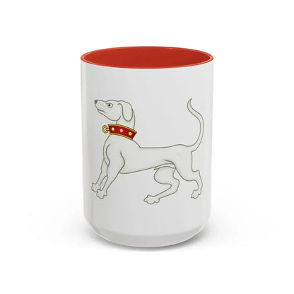 Greyhound of Richmond Badge of Henry VII - Accent Coffee Mug 15oz Red - Go Mug Yourself