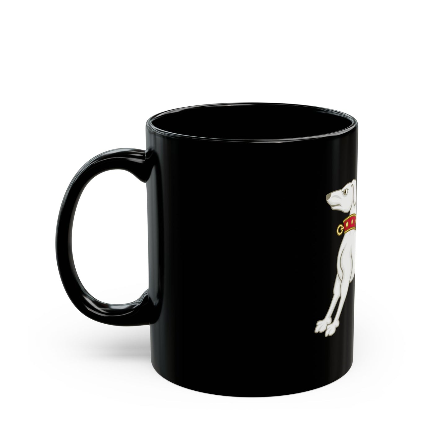 Greyhound of Richmond Badge of Henry VII - Black Coffee Mug-Go Mug Yourself