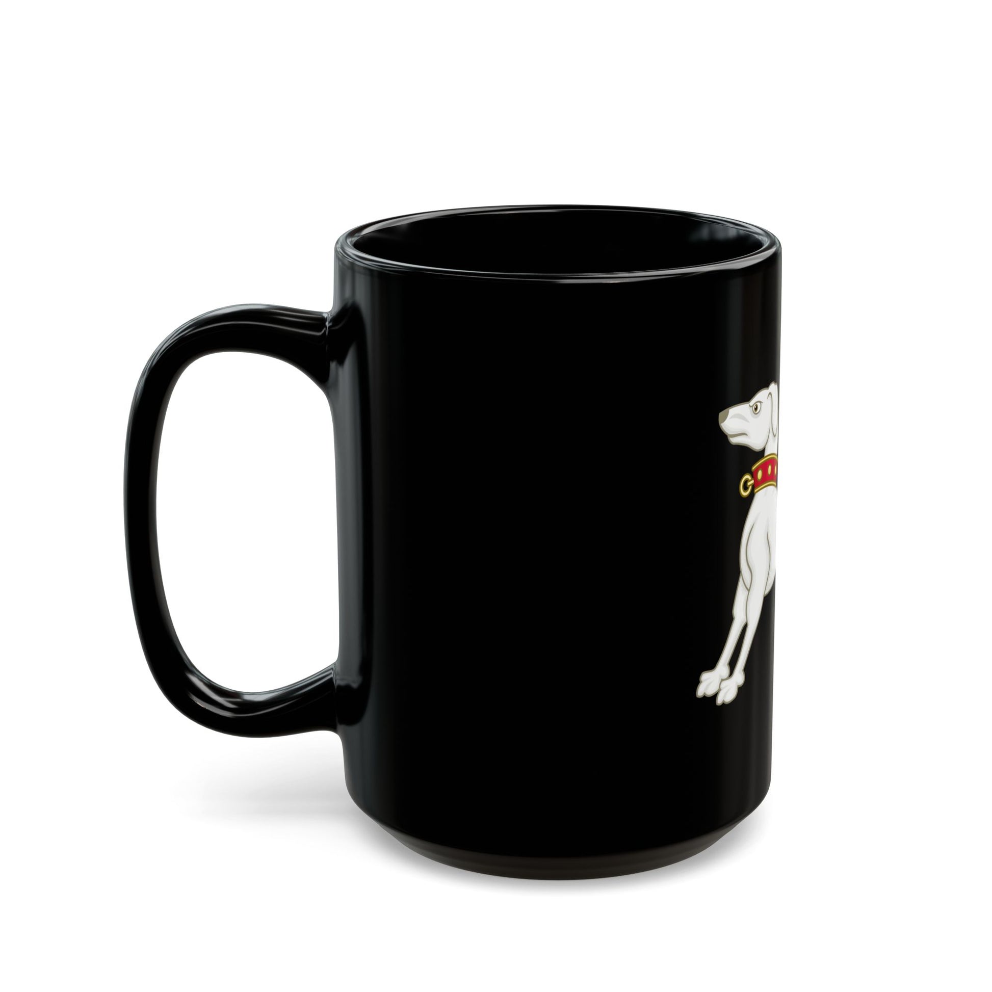 Greyhound of Richmond Badge of Henry VII - Black Coffee Mug-Go Mug Yourself