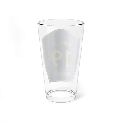 Griggs County Route 19 ND (North Dakota) (Road Sign) Pint Glass 16oz - Go Mug Yourself