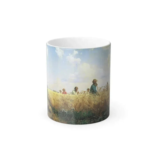 Grigoriy Myasoyedov (1835-1911) Harvest time (The Reapers) - Oil on Canvas 1887 - Color Changing Mug 11oz 11oz - Go Mug Yourself