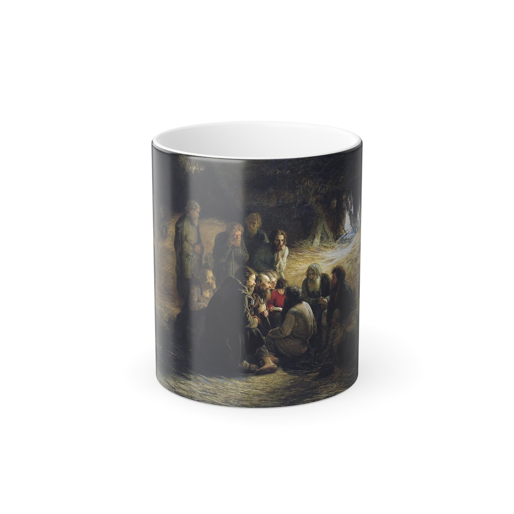 Grigoriy Myasoyedov (1835-1911) Reading of the 1861 Manifesto - Oil on Canvas 1873 - Color Changing Mug 11oz-11oz-Go Mug Yourself