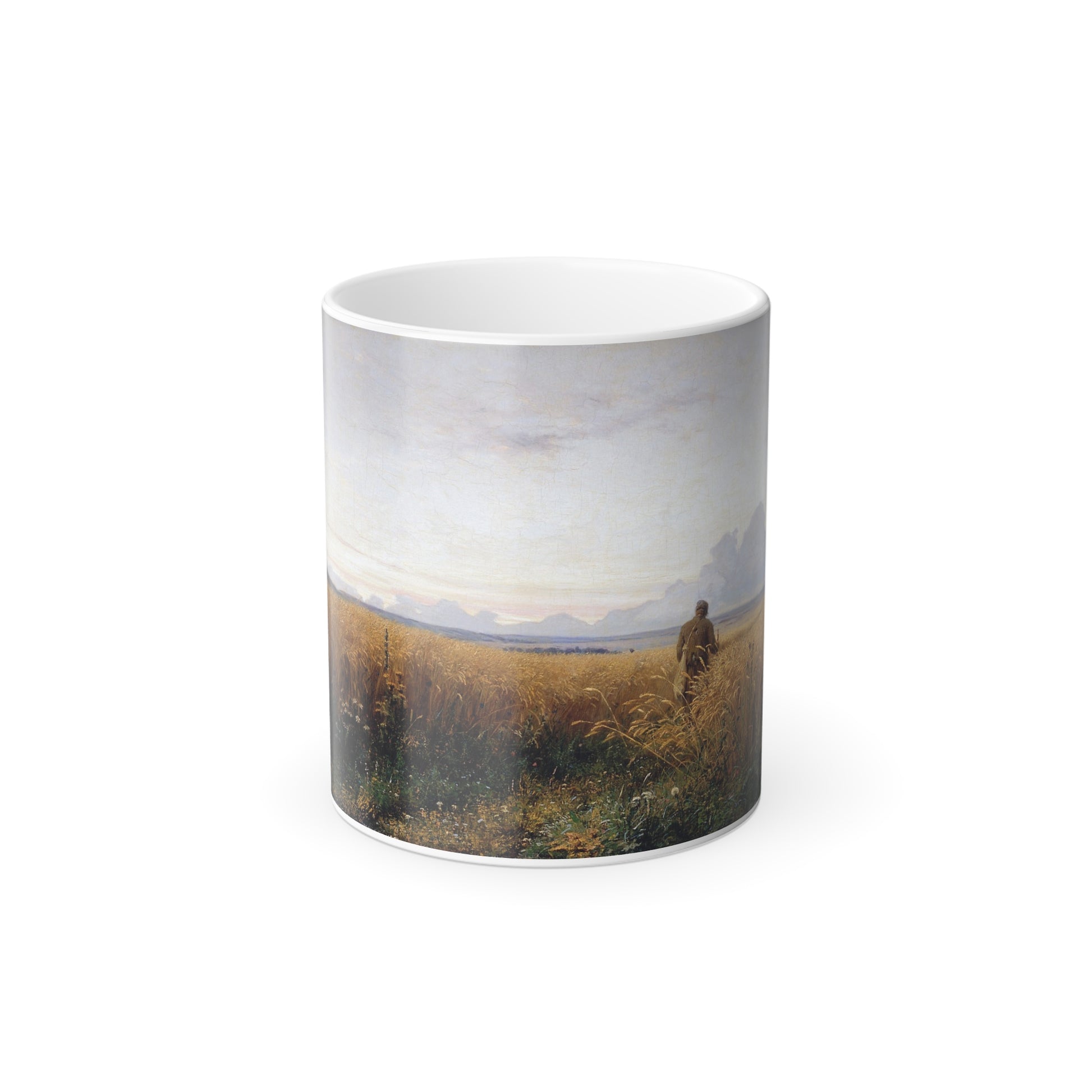 Grigoriy Myasoyedov (1835-1911) The Road in the Rye - Oil on Canvas 1881 - Color Changing Mug 11oz-11oz-Go Mug Yourself