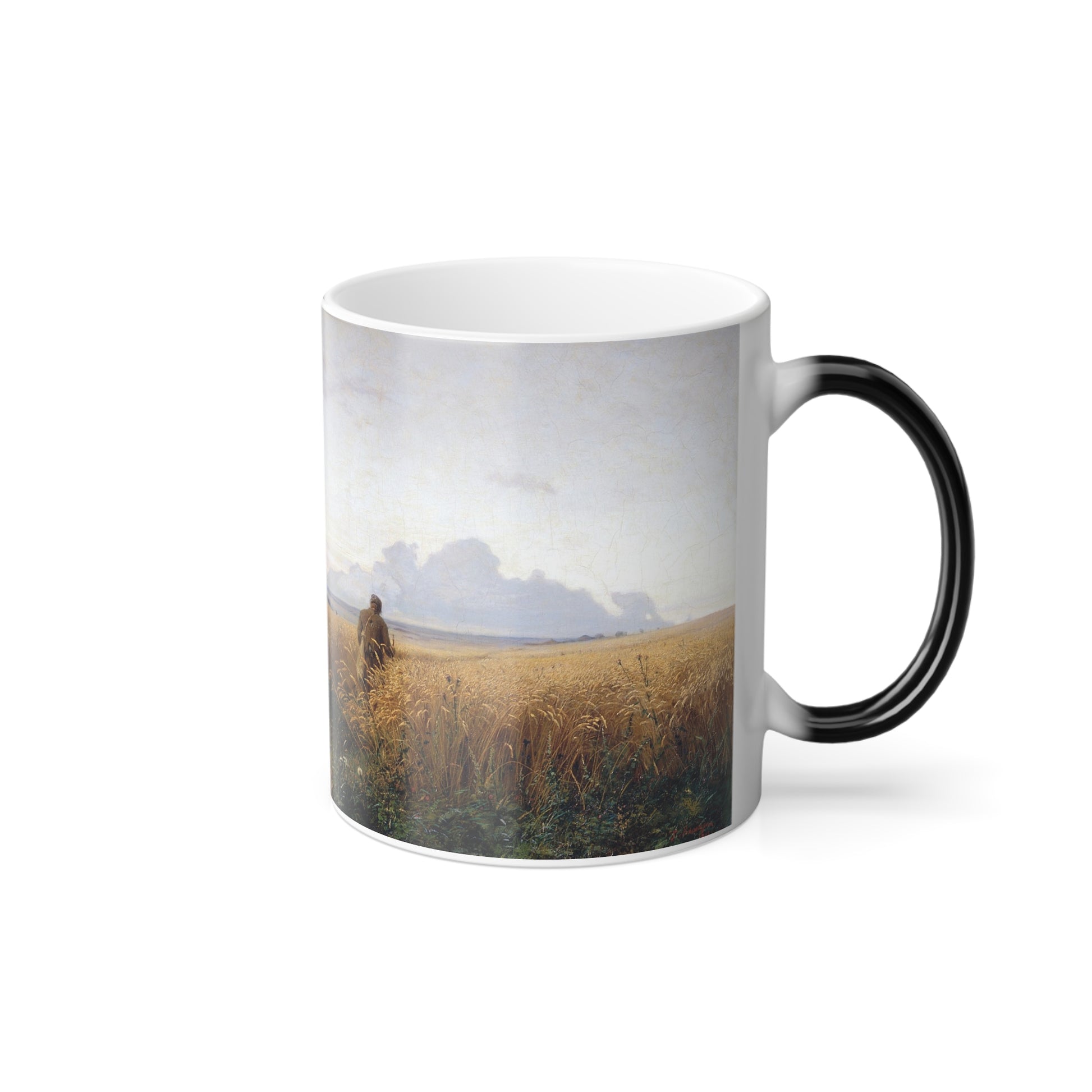 Grigoriy Myasoyedov (1835-1911) The Road in the Rye - Oil on Canvas 1881 - Color Changing Mug 11oz-Go Mug Yourself