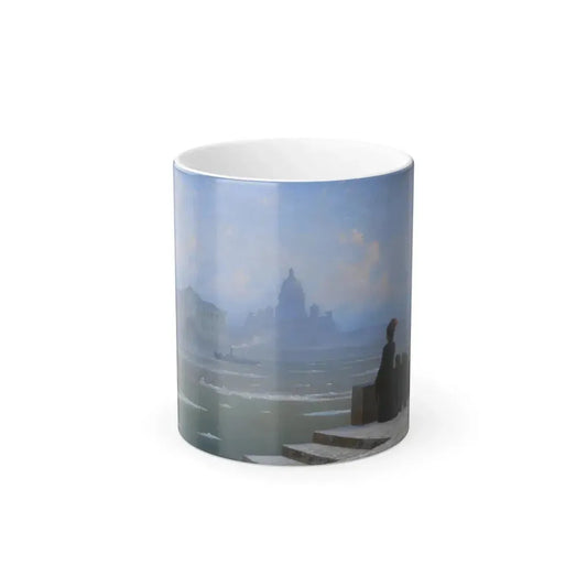 Grigory Kalmykov (1873-1942) Floating Ice on the Neva River, St Petersburg - 1890's - Color Changing Mug 11oz 11oz - Go Mug Yourself