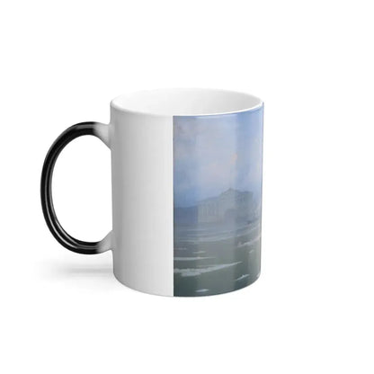 Grigory Kalmykov (1873-1942) Floating Ice on the Neva River, St Petersburg - 1890's - Color Changing Mug 11oz - Go Mug Yourself