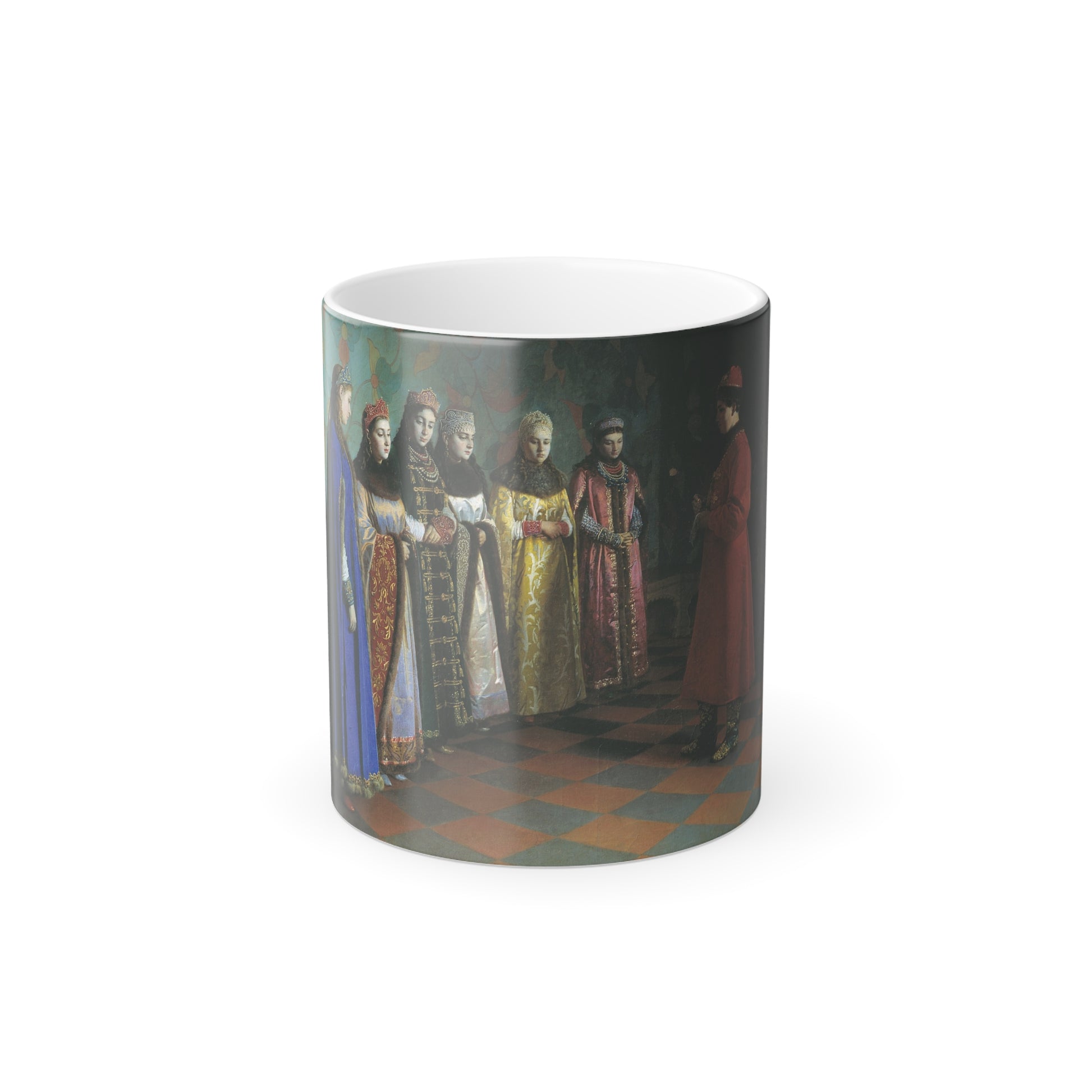 Grigory Sedov (1836-1886) Tsar Alexis Chooses his Bride - Oil on Canvas 1882 - Color Changing Mug 11oz-11oz-Go Mug Yourself