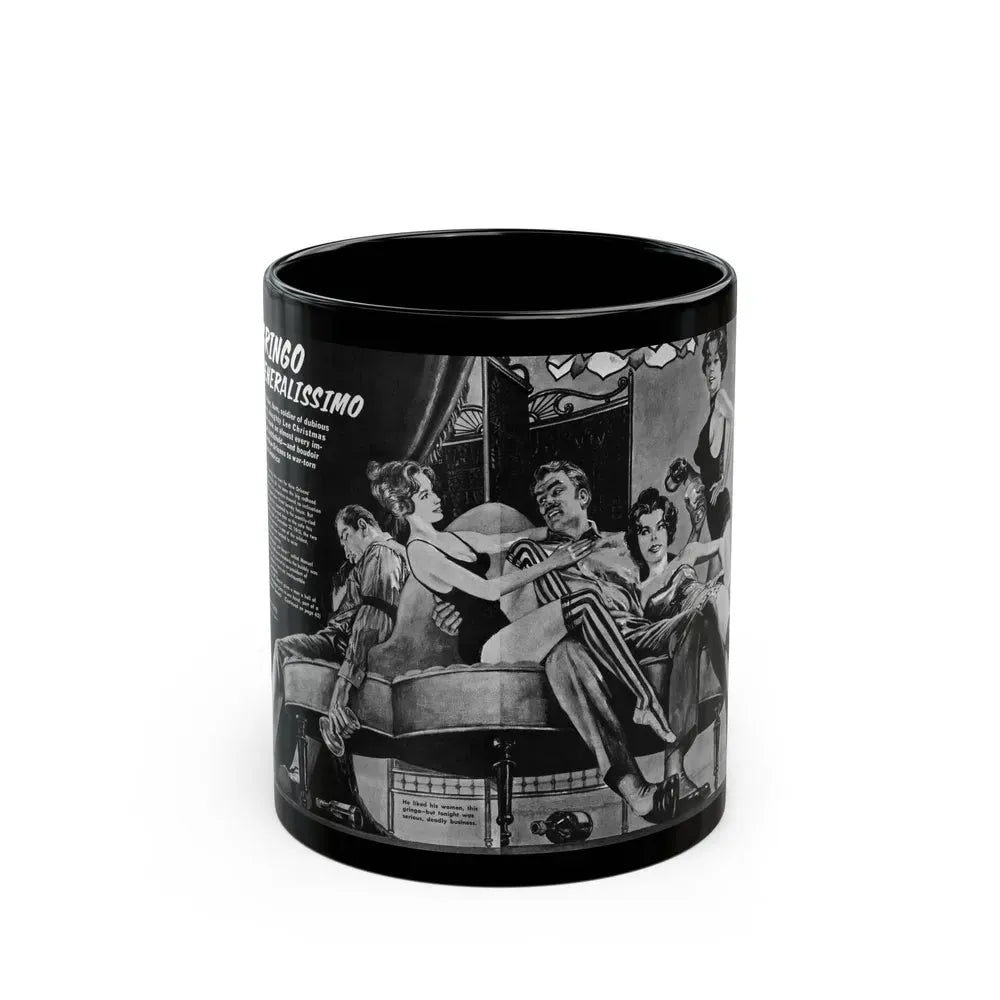 Gringo Generalissimo, Adventure, December 1963 - Black Coffee Mug 11oz - Go Mug Yourself