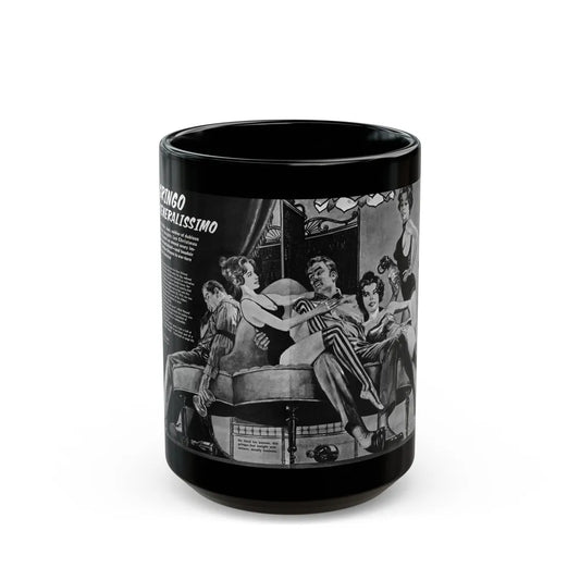 Gringo Generalissimo, Adventure, December 1963 - Black Coffee Mug-15oz-Go Mug Yourself