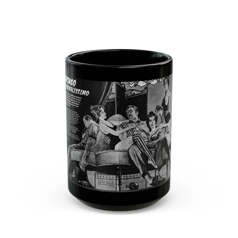 Gringo Generalissimo, Adventure, December 1963 - Black Coffee Mug 15oz - Go Mug Yourself