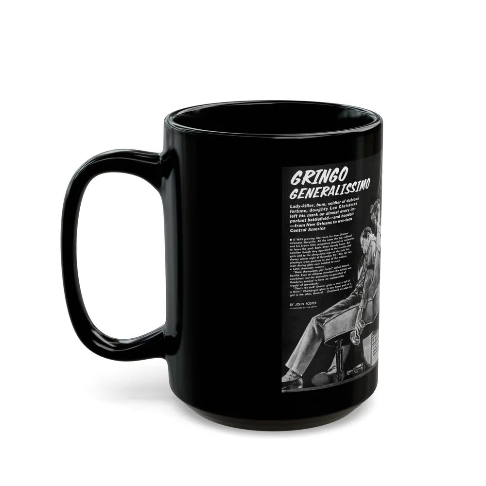 Gringo Generalissimo, Adventure, December 1963 - Black Coffee Mug-Go Mug Yourself