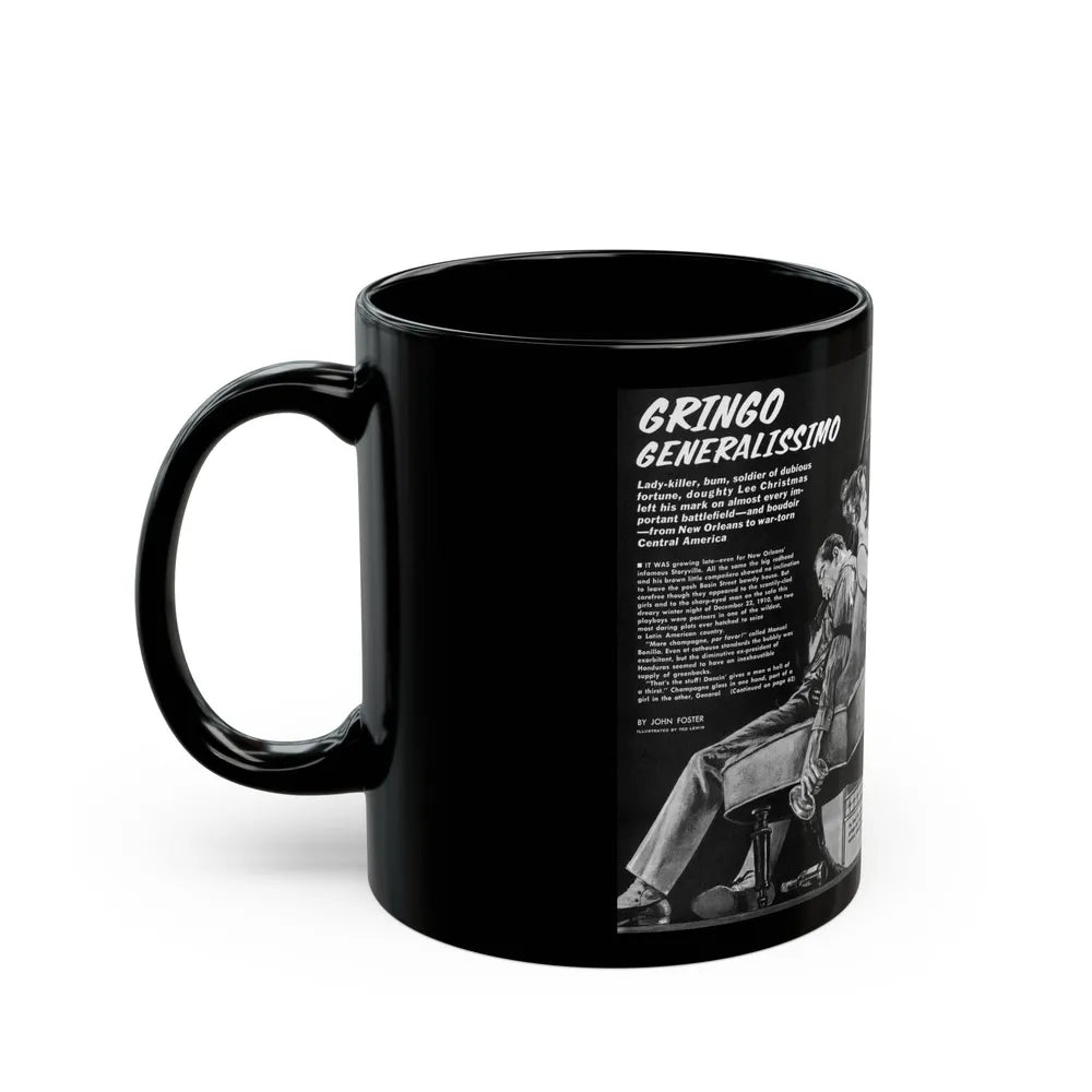 Gringo Generalissimo, Adventure, December 1963 - Black Coffee Mug-Go Mug Yourself