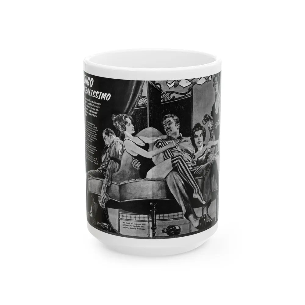 Gringo Generalissimo, Adventure, December 1963 - White Coffee Mug-15oz-Go Mug Yourself