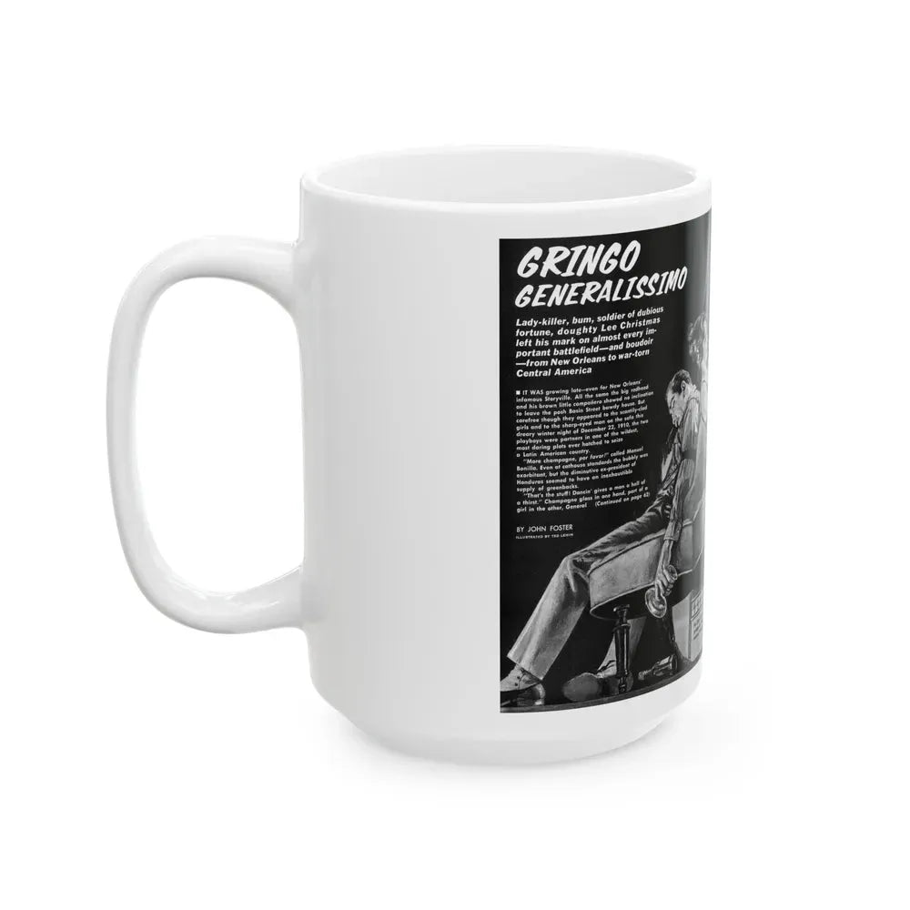 Gringo Generalissimo, Adventure, December 1963 - White Coffee Mug - Go Mug Yourself