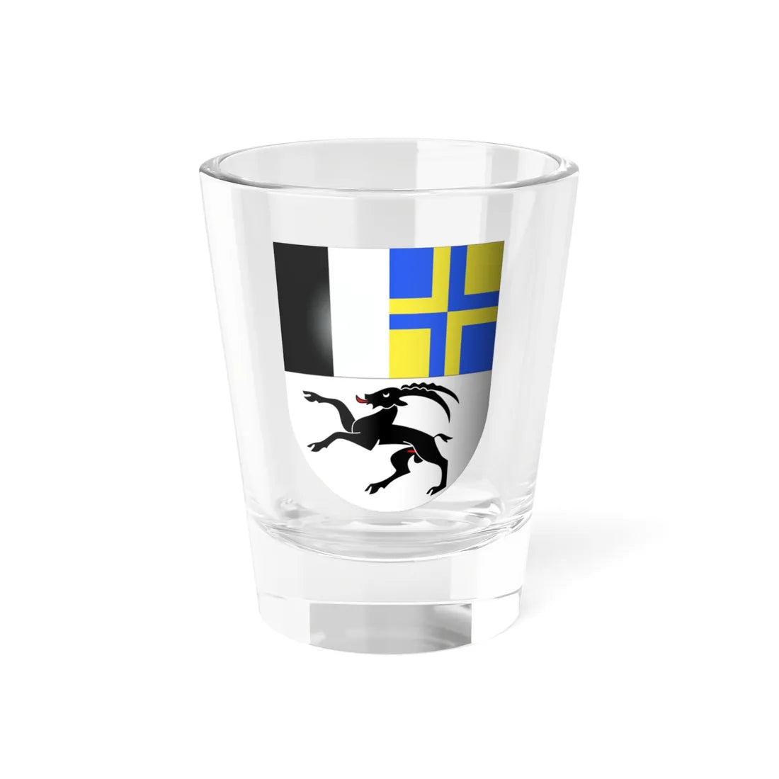 Grisons-coat of arms 3d (Switzerland) (Coat of Arms) Shot Glass 1.5oz 1.5oz - Go Mug Yourself