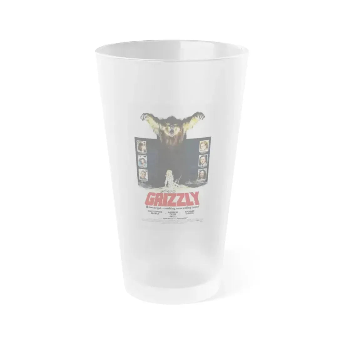 GRIZZLY 1976 Movie Poster - Frosted Pint Glass 16oz Default Title - Go Mug Yourself
