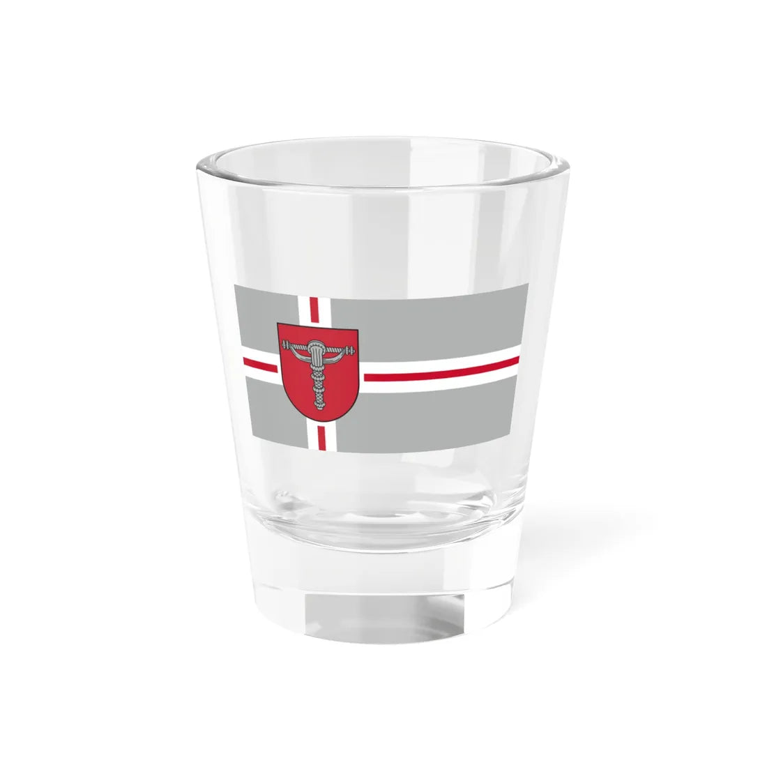 Grobiņas novada karogs (Latvia) Shot Glass 1.5oz 1.5oz - Go Mug Yourself