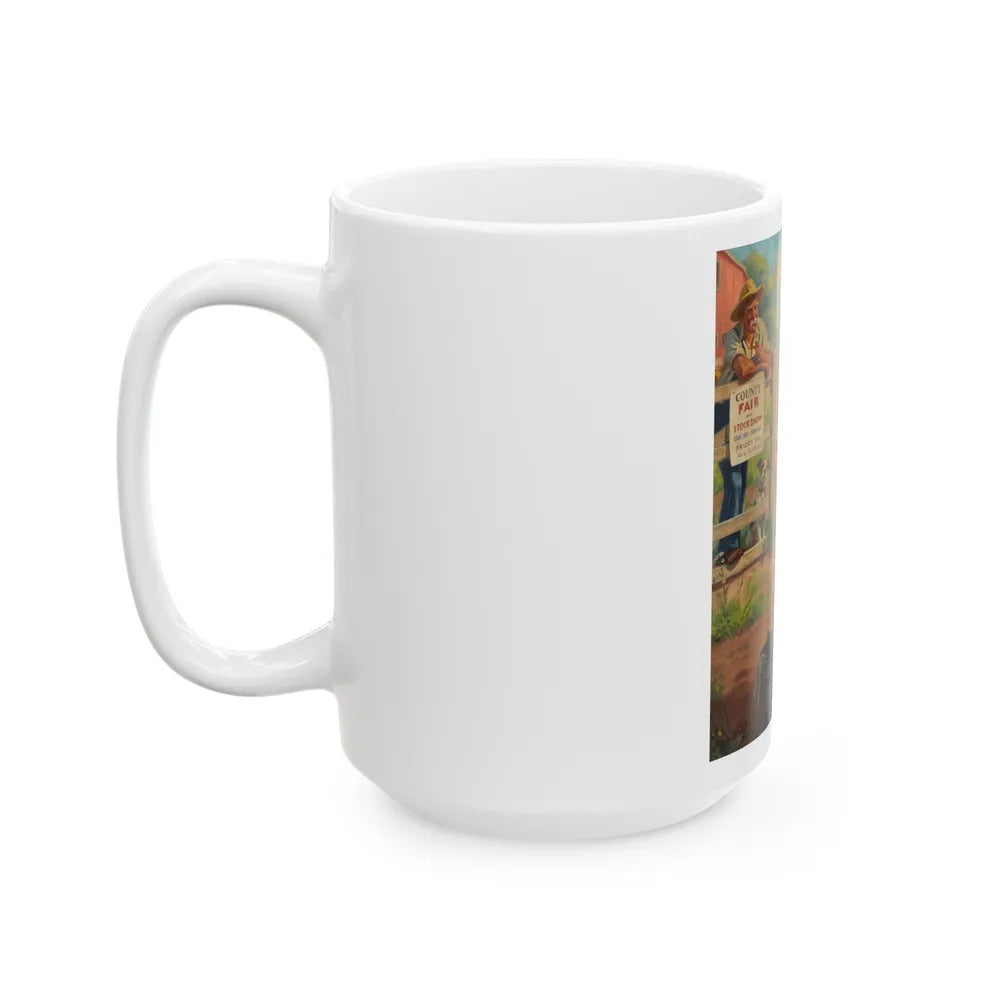 Grooming for the County Fair - White Coffee Mug-Go Mug Yourself