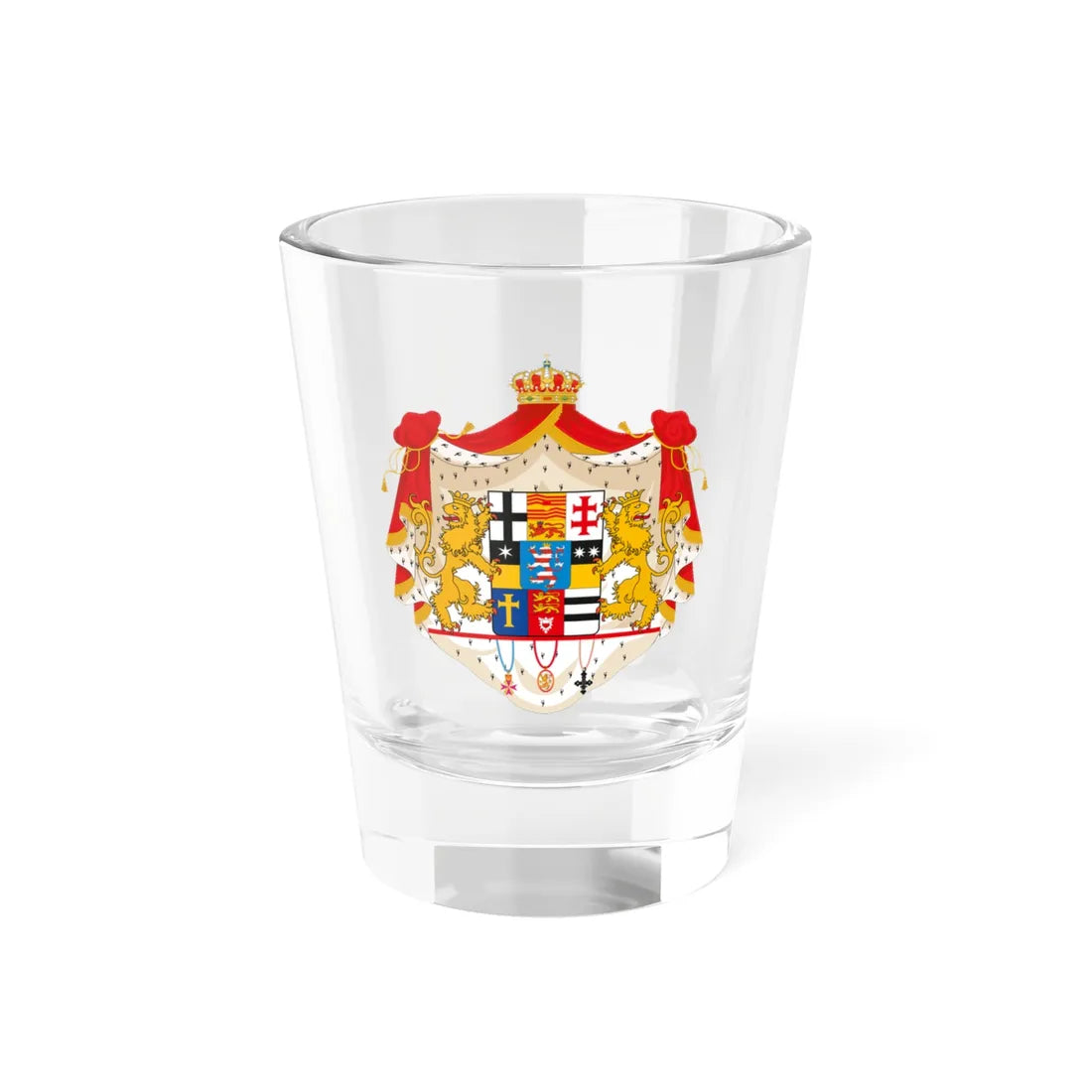 Grosses Wappen-HK 1815-1866 (Germany) (Coat of Arms) Shot Glass 1.5oz 1.5oz - Go Mug Yourself