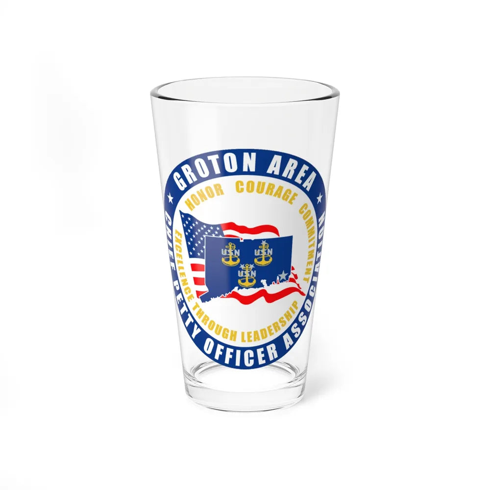 Groton Area CPOA Chief Petty Officer Associations (U.S. Navy) Pint Glass 16oz-16oz-Go Mug Yourself