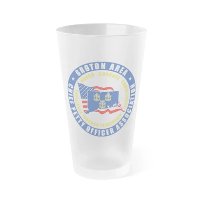 Groton Area CPOA Chief Petty Officer Associations (U.S. Navy) Frosted Pint Glass 16oz Default Title - Go Mug Yourself