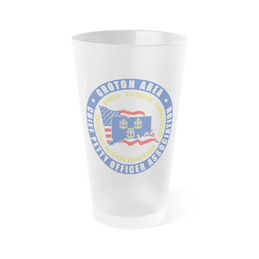 Groton Area CPOA Chief Petty Officer Associations (U.S. Navy) Frosted Pint Glass 16oz Default Title - Go Mug Yourself