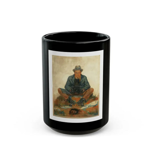 Groundhog's Day, original illustration - Black Coffee Mug 15oz - Go Mug Yourself