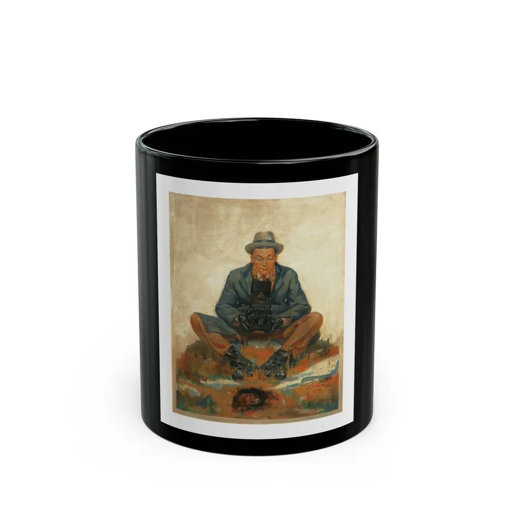 Groundhog's Day, original illustration - Black Coffee Mug-11oz-Go Mug Yourself